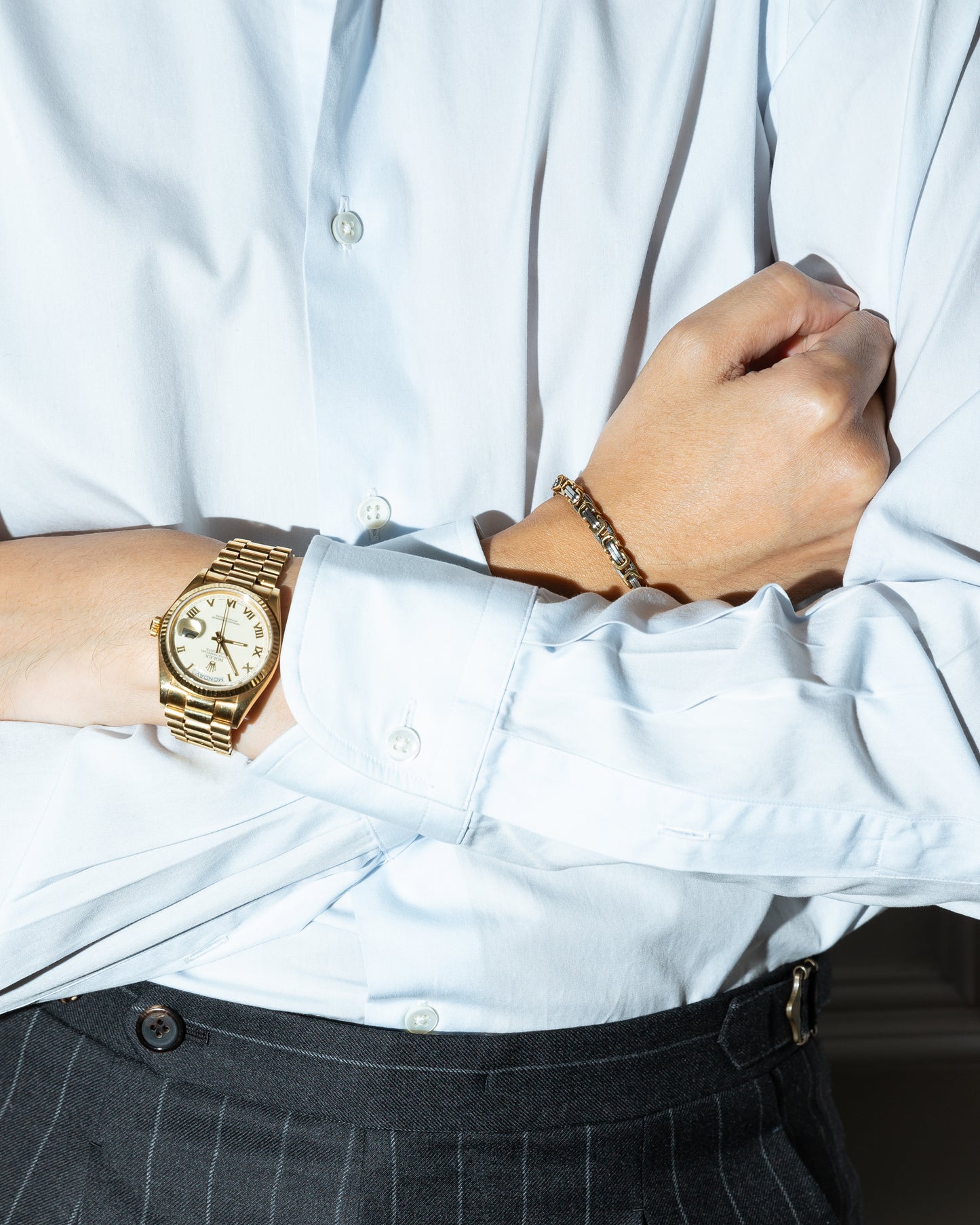 Two-Tone Byzantine Bracelet - Mark & Metal