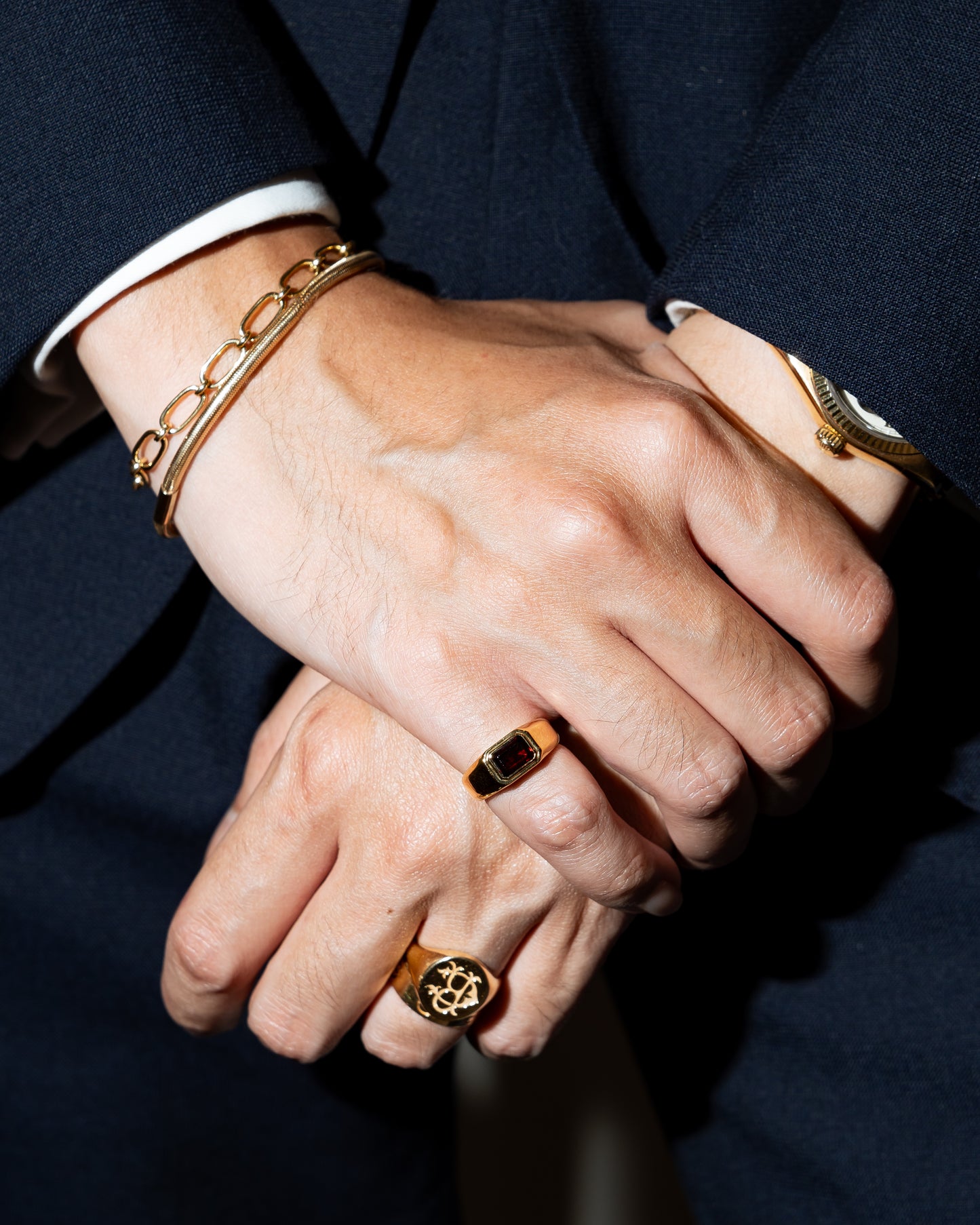 Emerald Ring (Red Garnet)