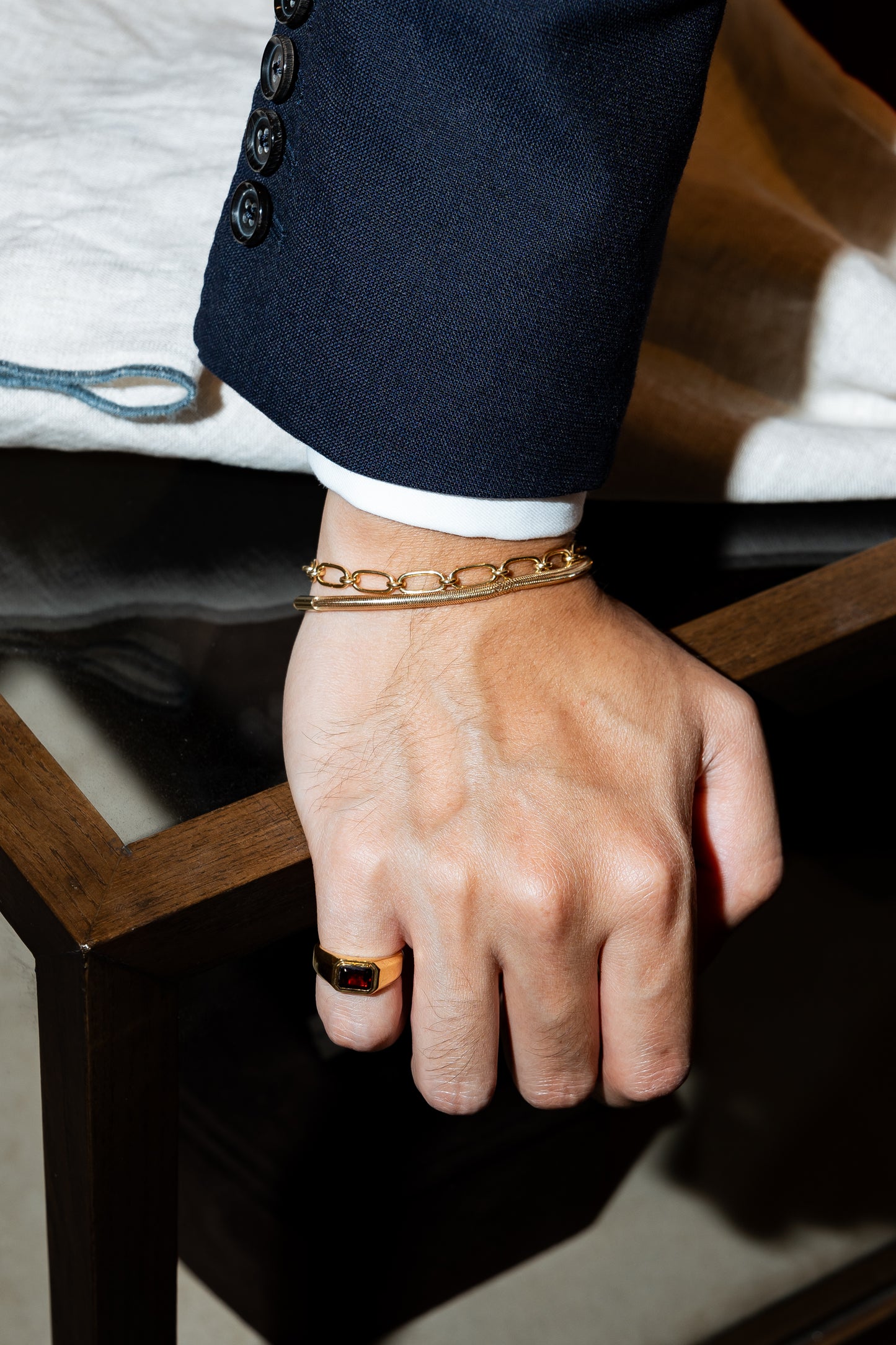 Emerald Ring (Red Garnet)