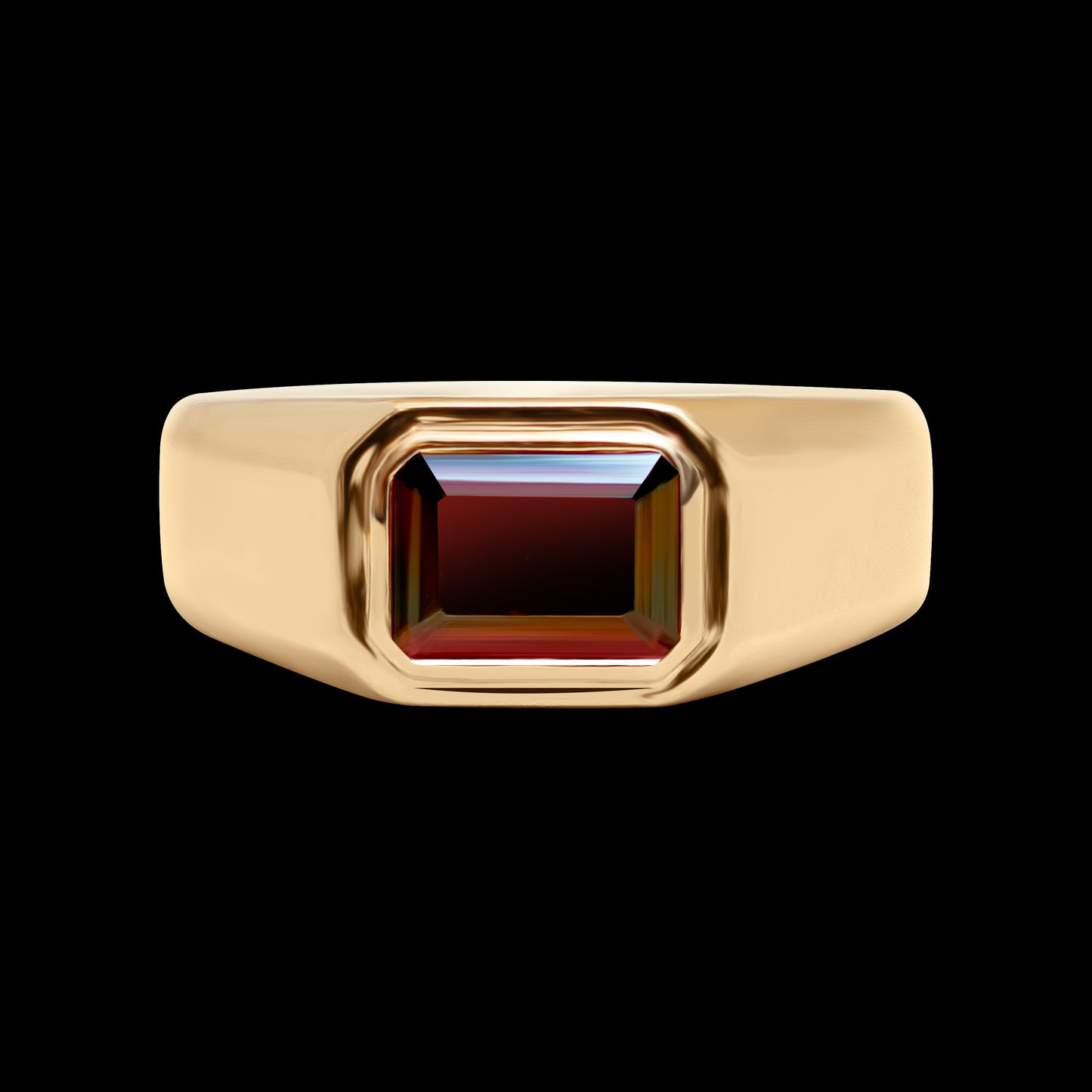 Emerald Ring (Red Garnet)