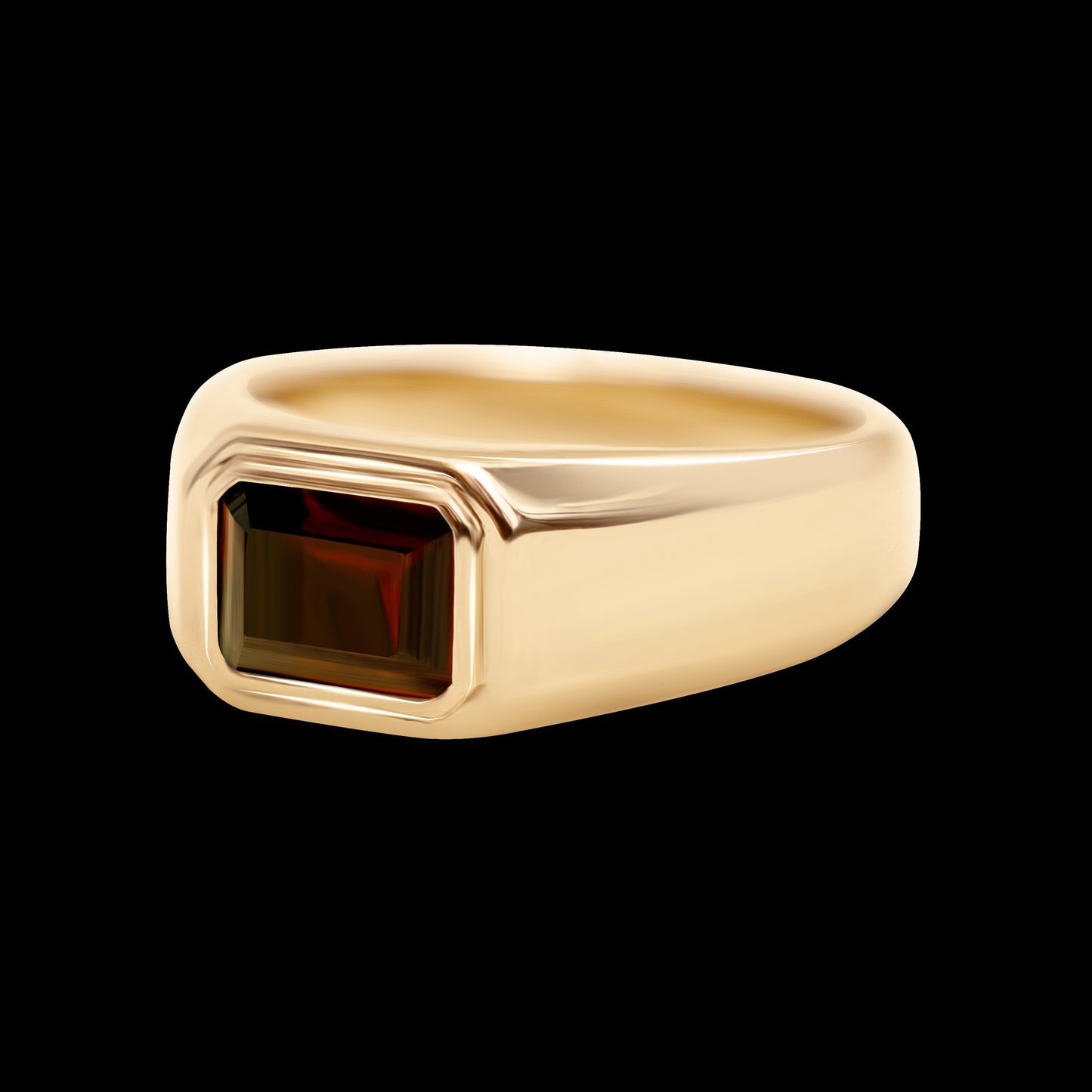 Emerald Ring (Red Garnet)