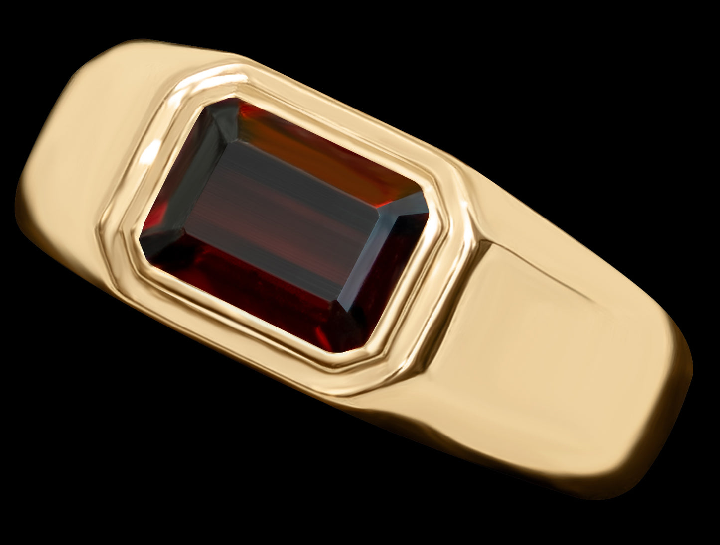 Emerald Ring (Red Garnet)