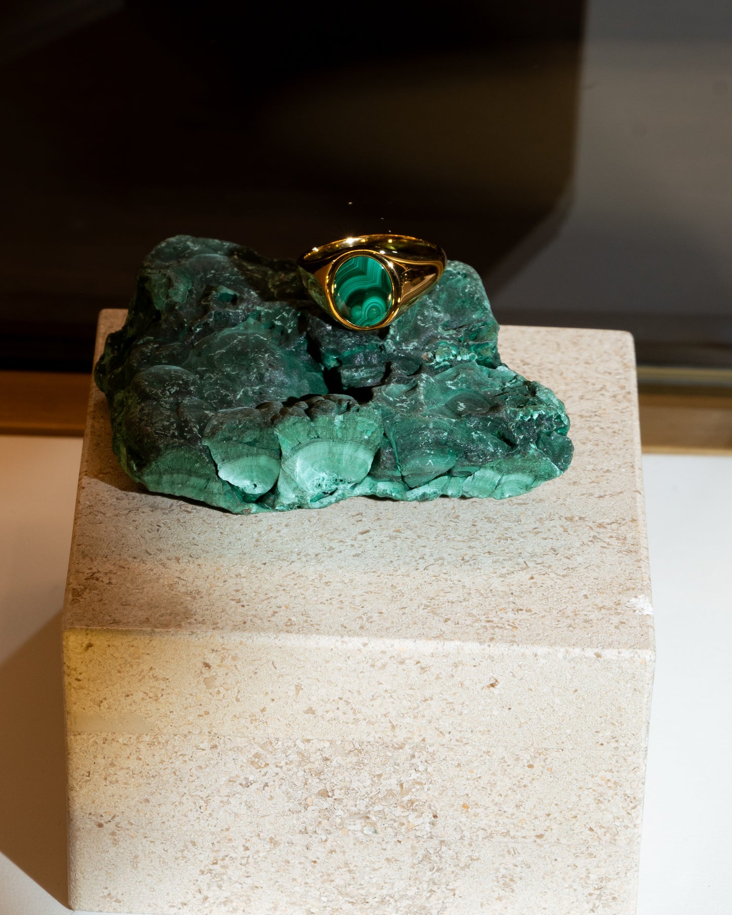 Malachite Signet Ring
