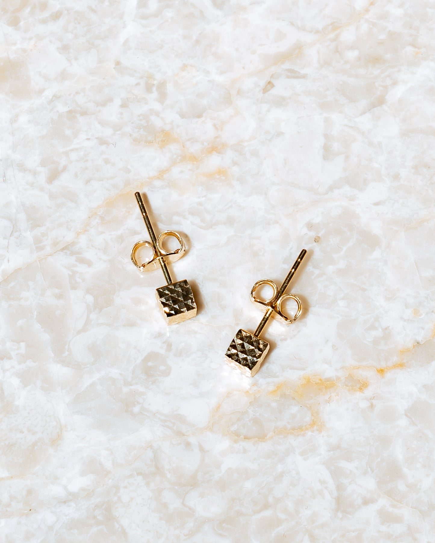 750 Box Stud Earring