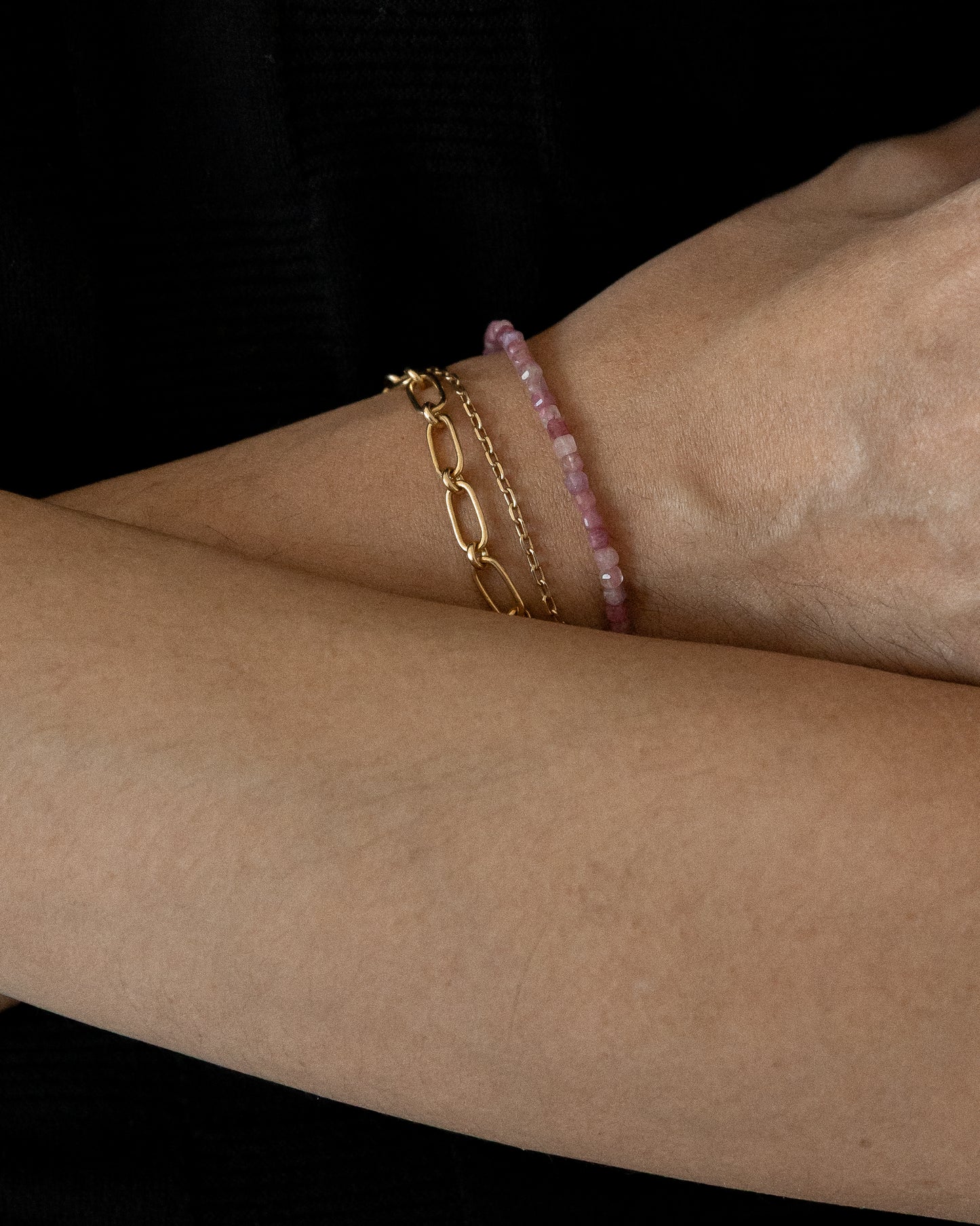 The October - Pink Tourmaline Bracelet (~3mm)