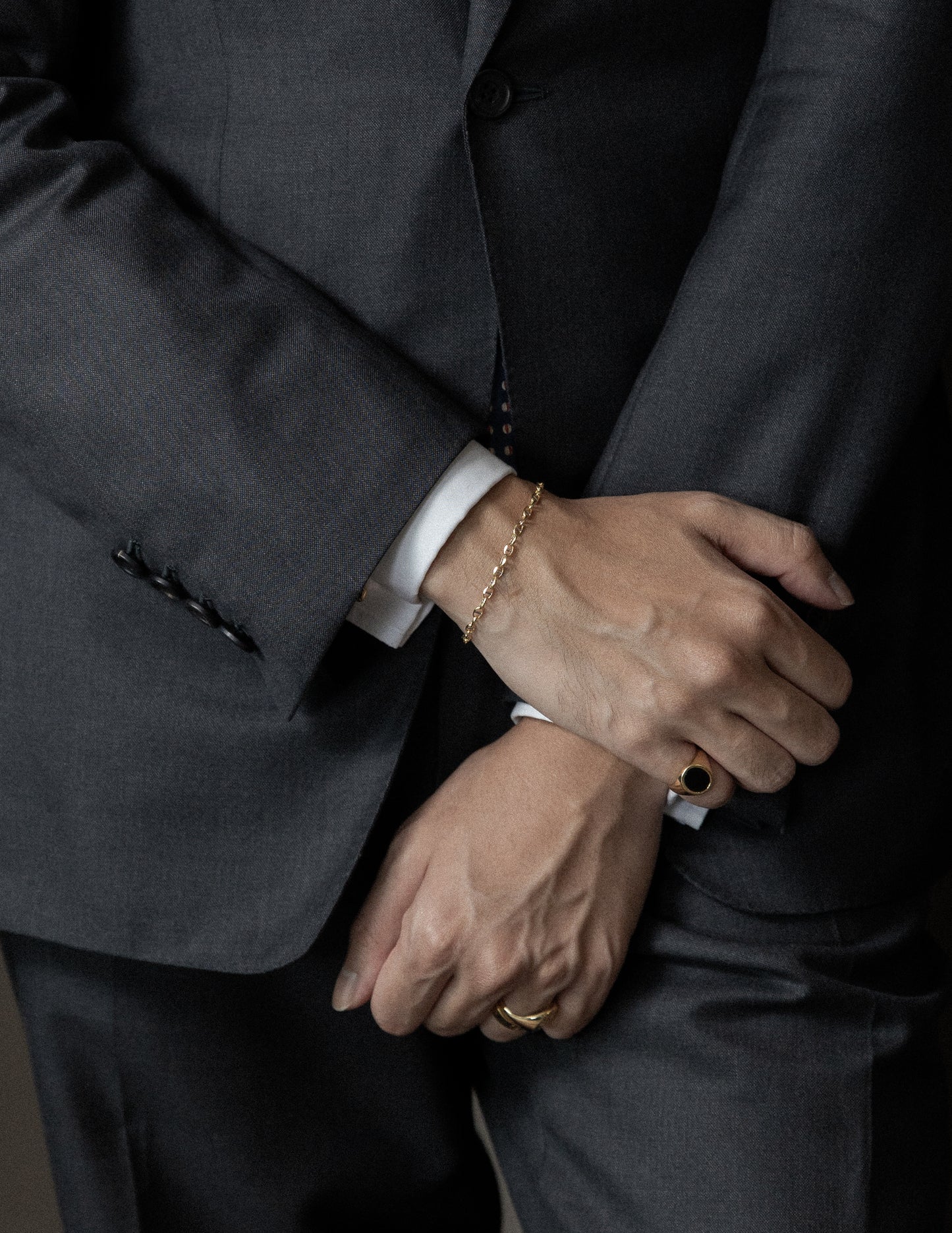 The Slim Mariner Bracelet (Two-Tone 9K Gold)