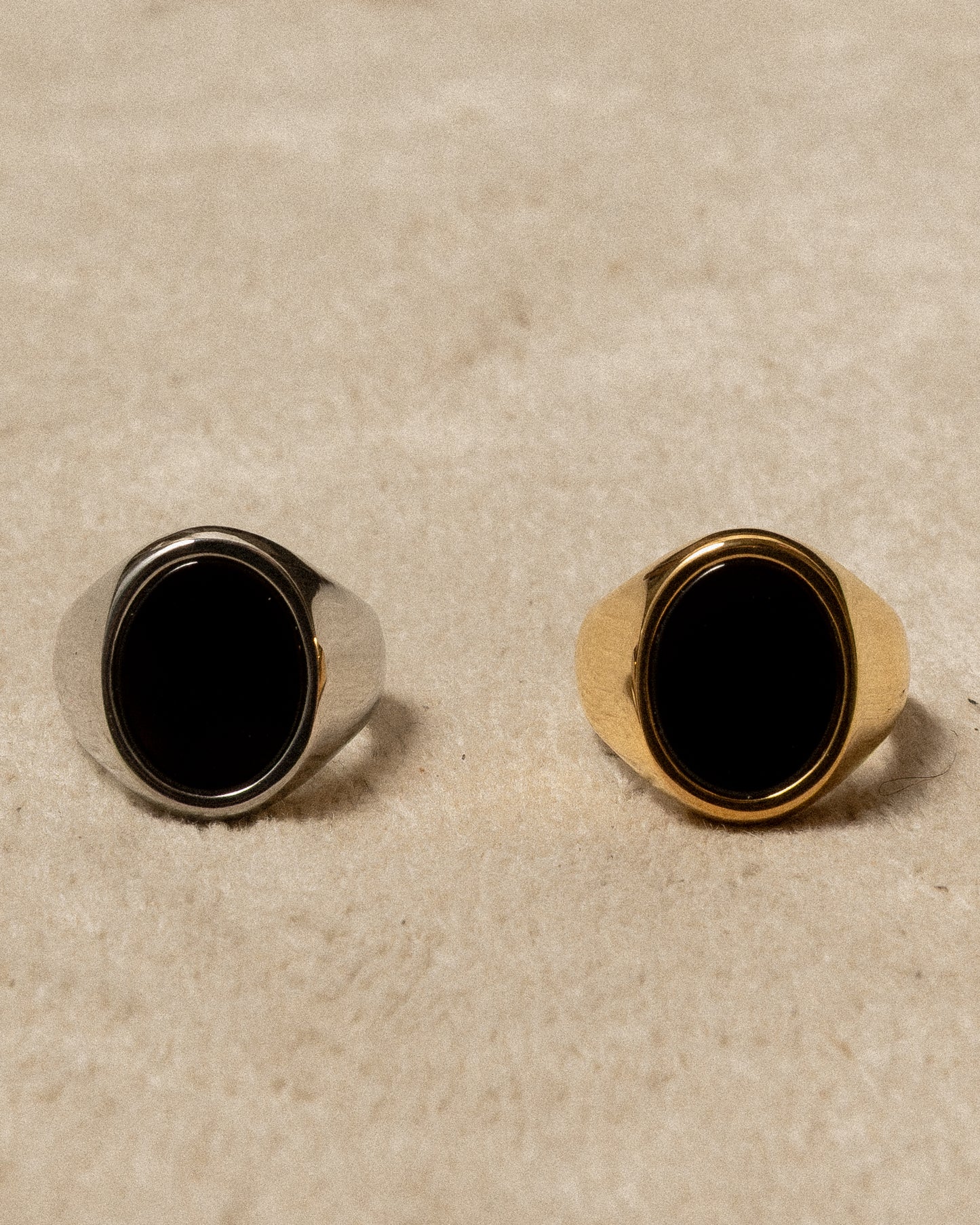 Extra Large Onyx Oval Ring - Mark & Metal