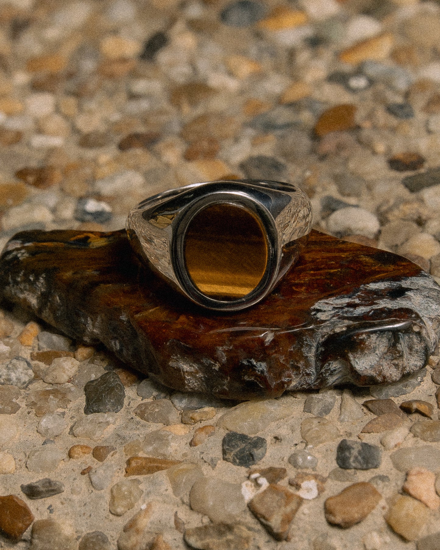 9K Gold Tiger's Eye Signet Ring