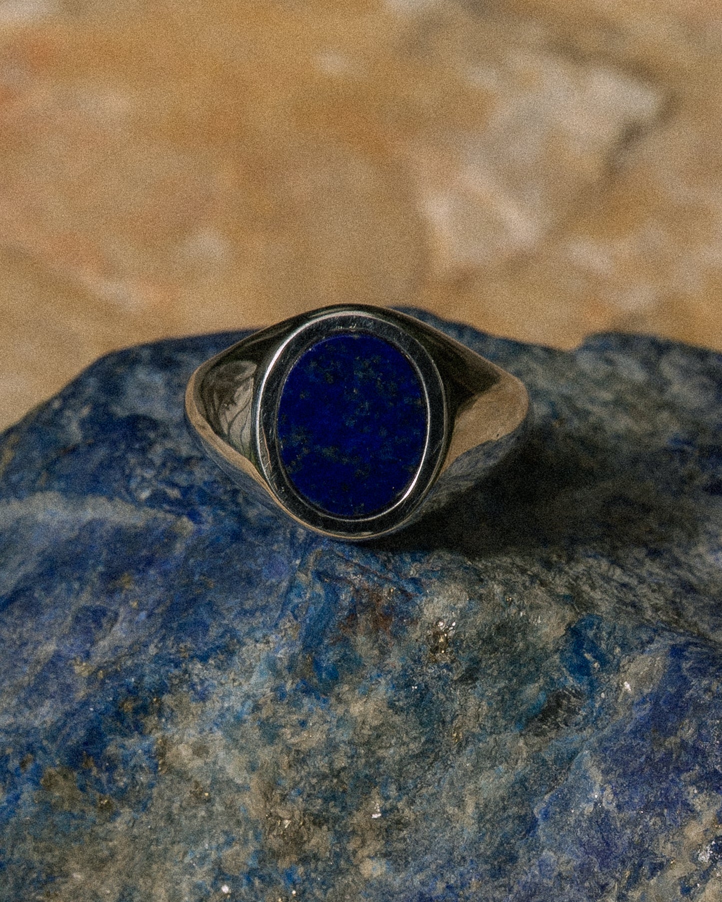 Sterling Silver Lapis Lazuli Signet Ring