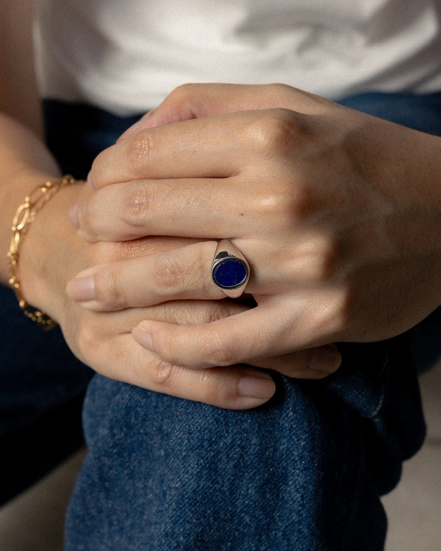 Sterling Silver Lapis Lazuli Signet Ring