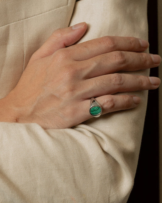 Malachite Signet Ring