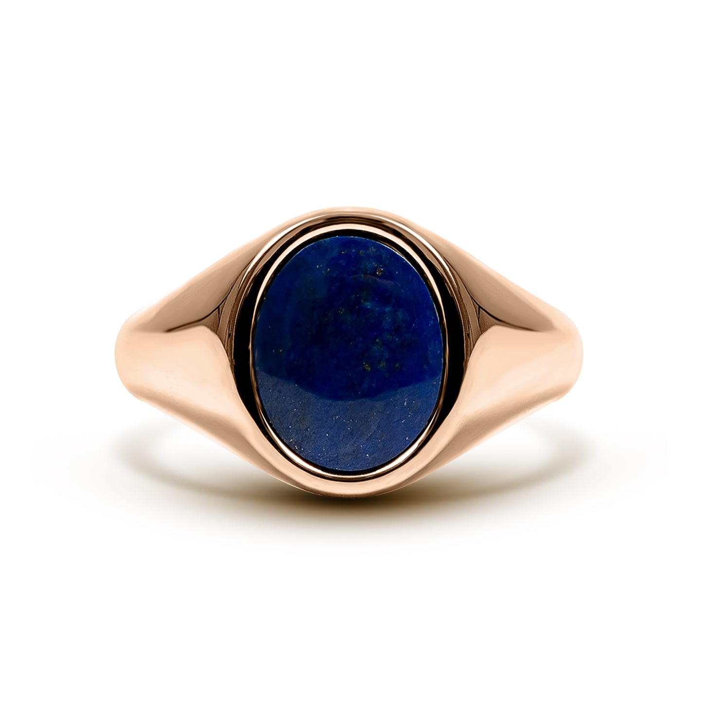 18K Gold Lapis Lazuli Signet Ring