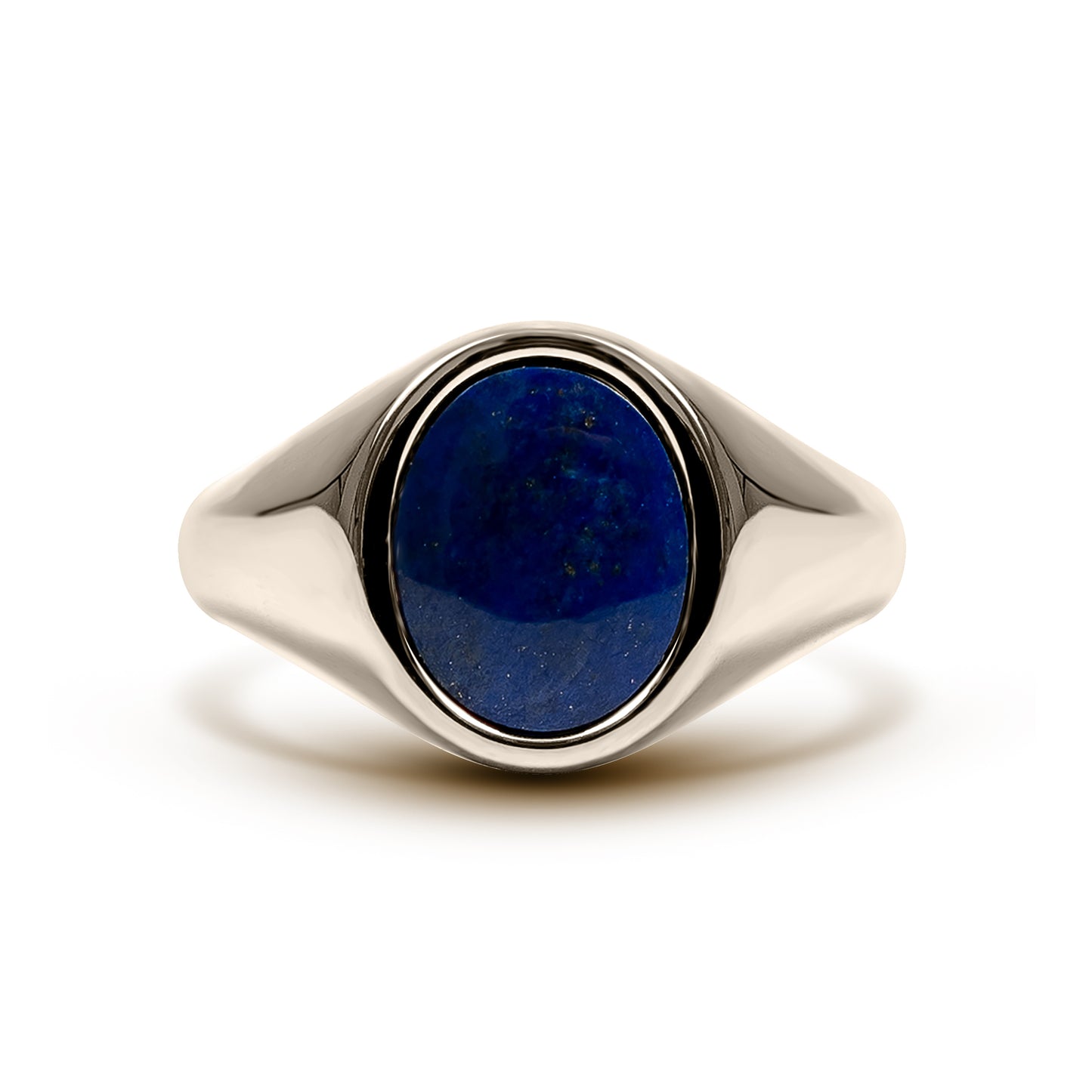 18K Gold Lapis Lazuli Signet Ring
