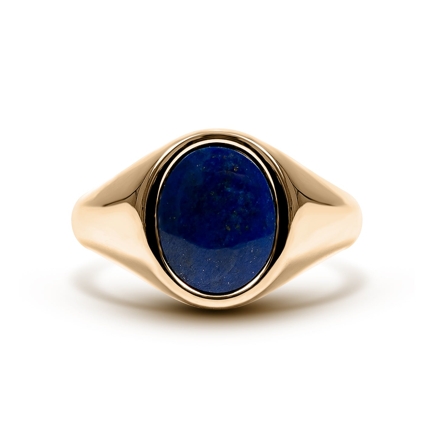 18K Gold Lapis Lazuli Signet Ring