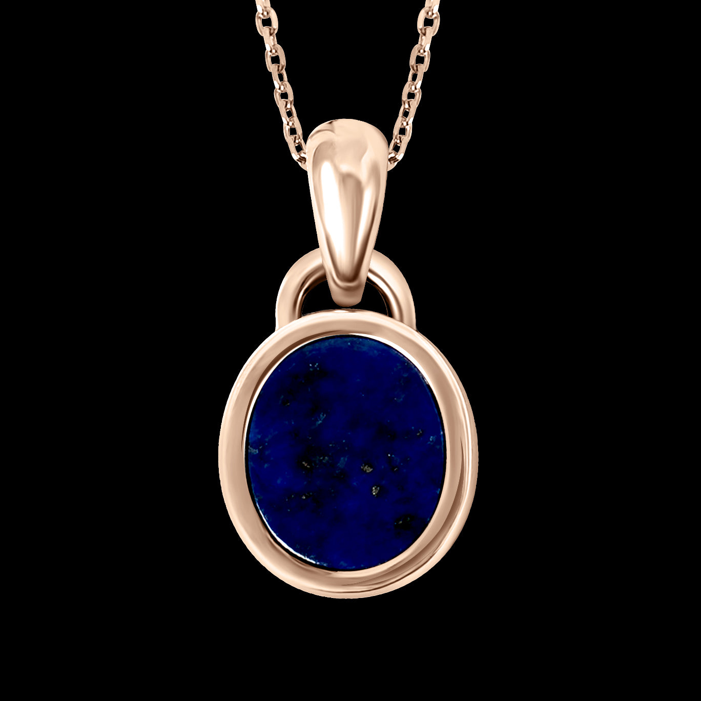 Stone Set Oval Pendant