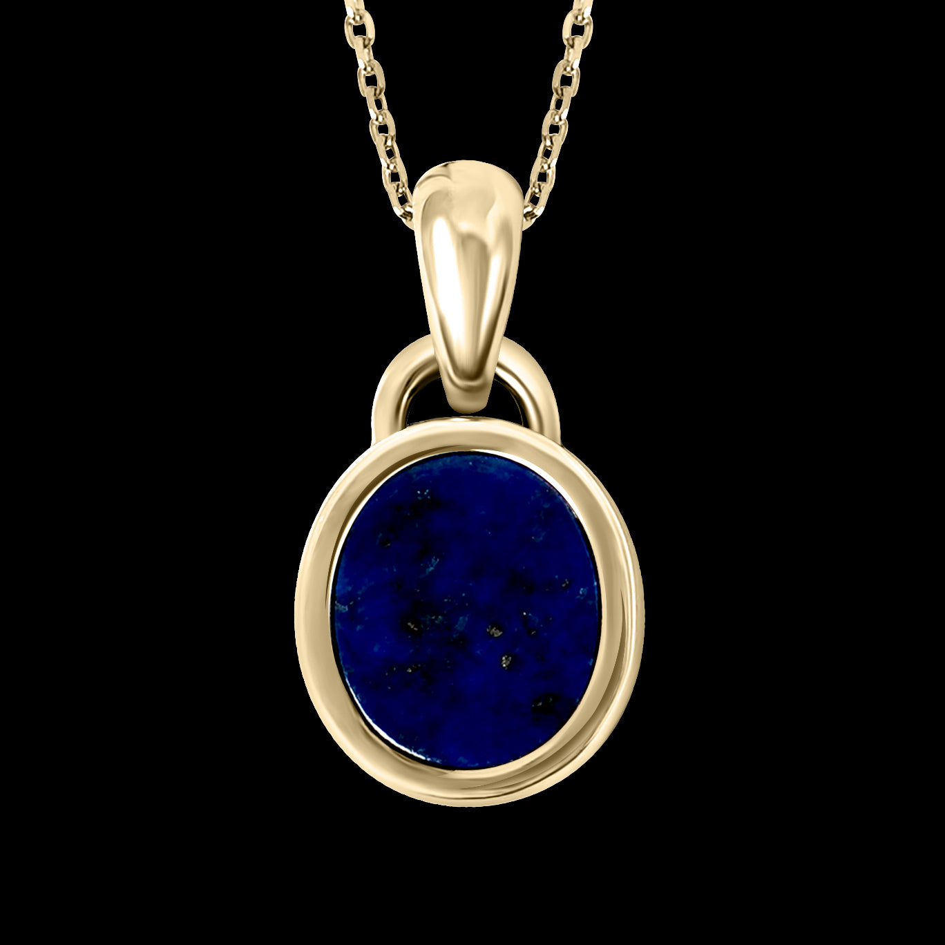 Stone Set Oval Pendant