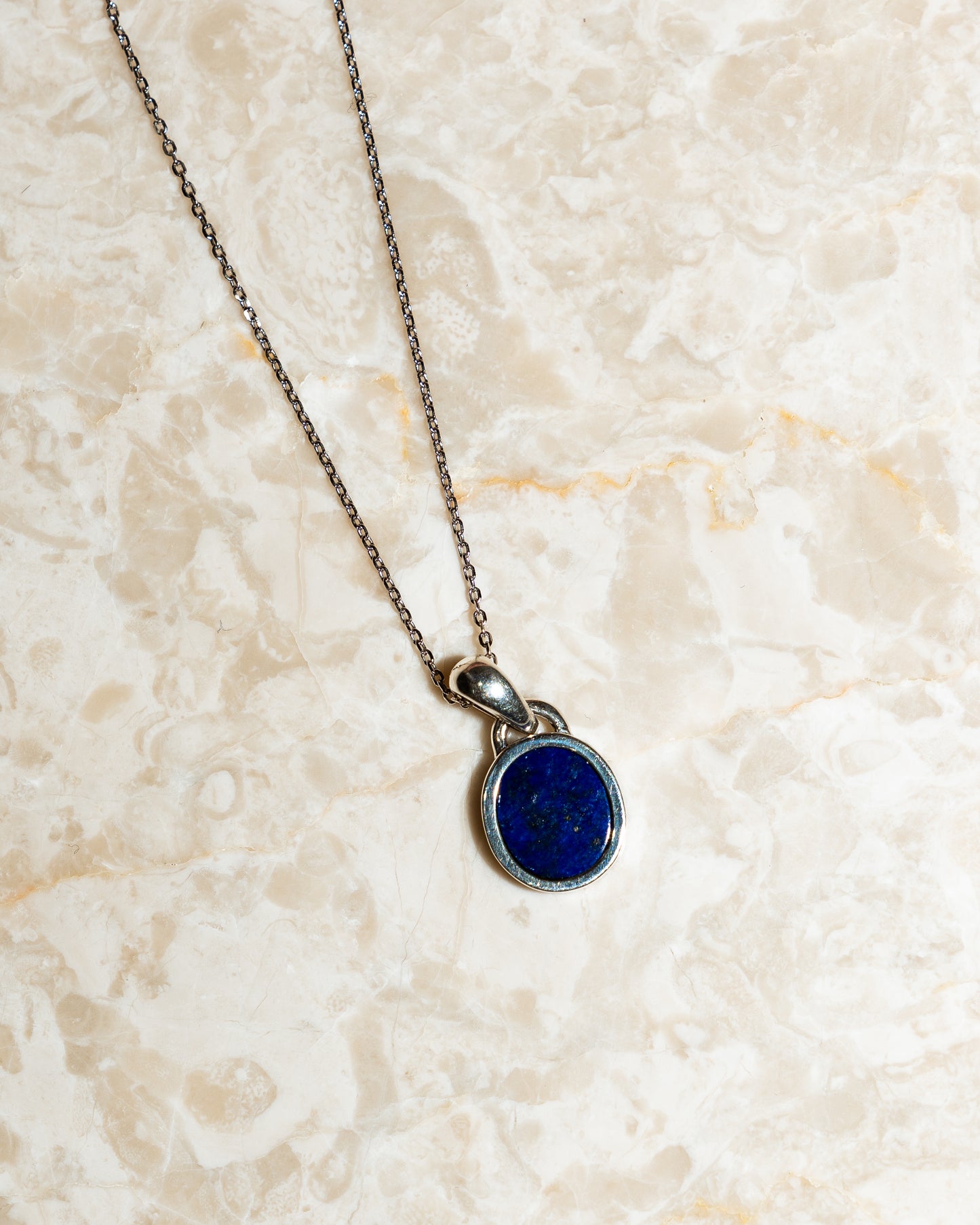 Stone Set Oval Pendant