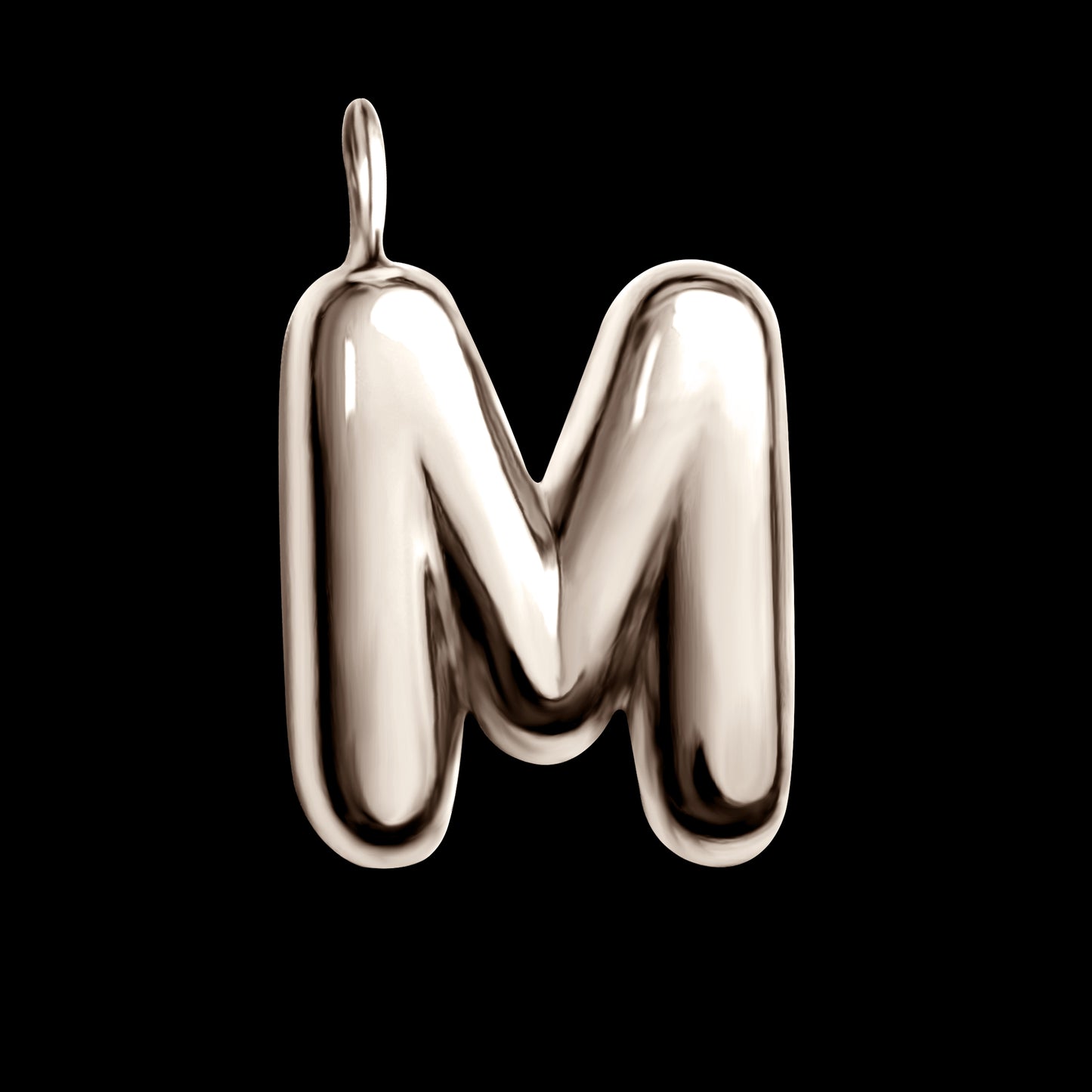 The Initial Series - Sterling Silver White Gold Vermeil