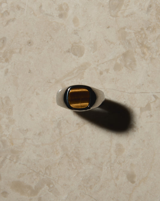 Tiger's Eye Cushion Ring - Mark & Metal