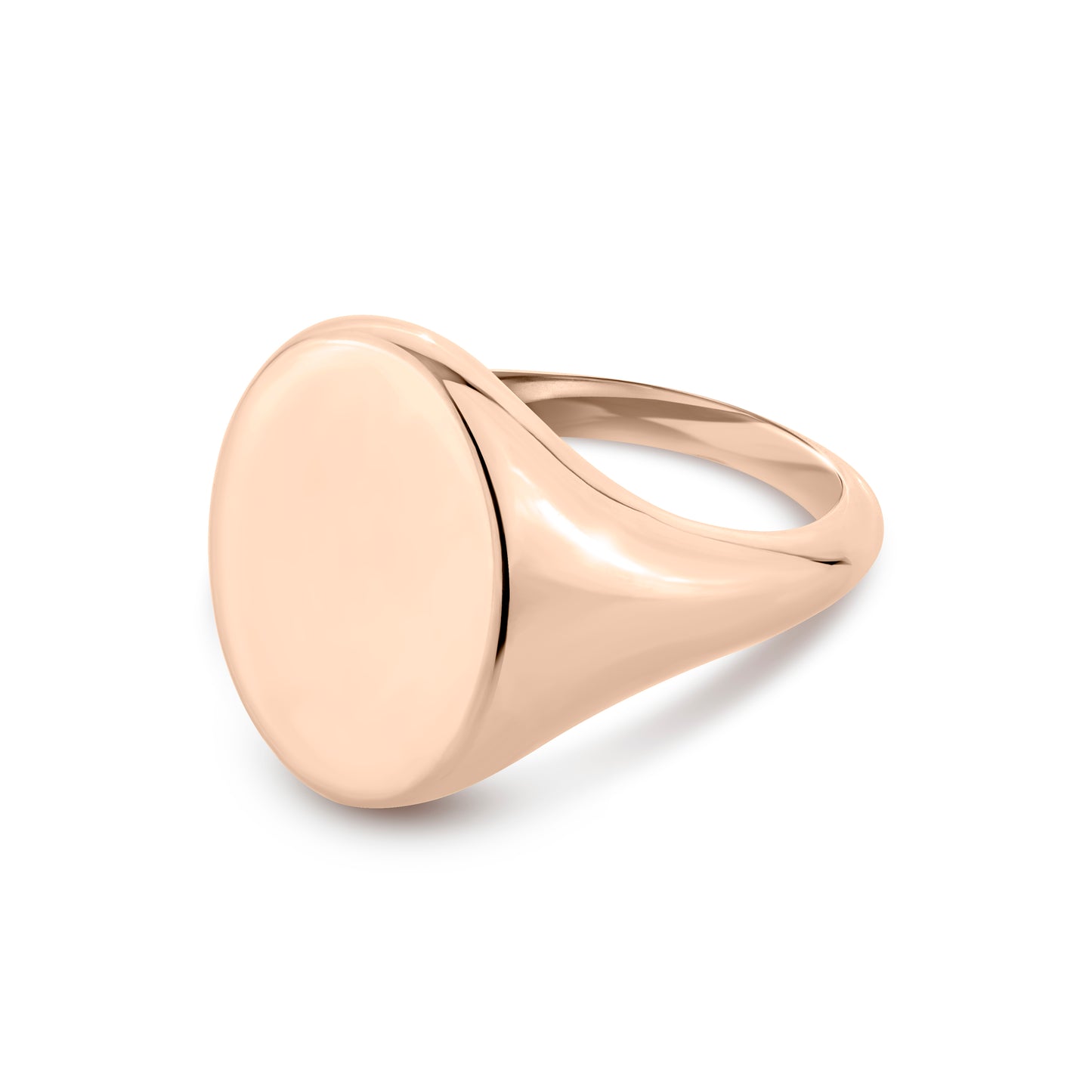 Oxford Oval Signet Ring (Standard) - Rose Gold
