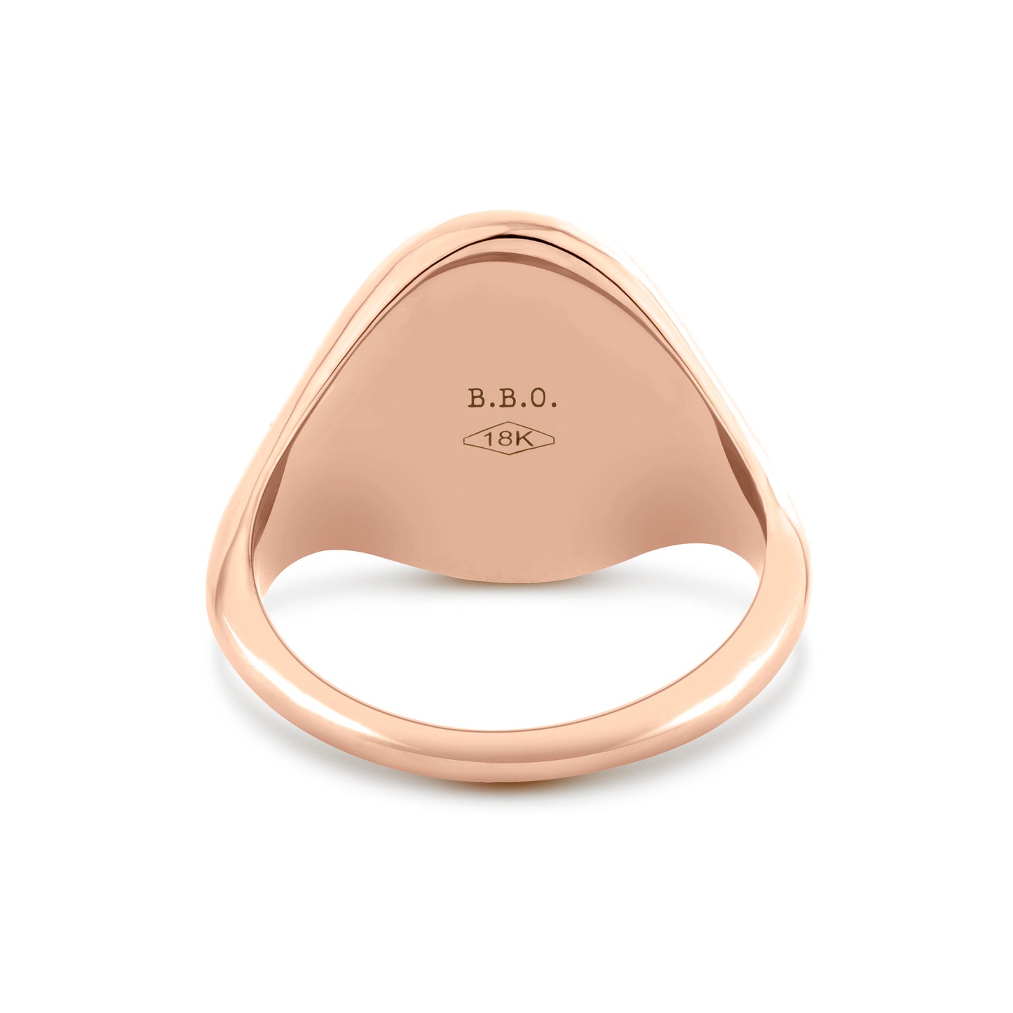 Oxford Oval Signet Ring (Standard) - Rose Gold