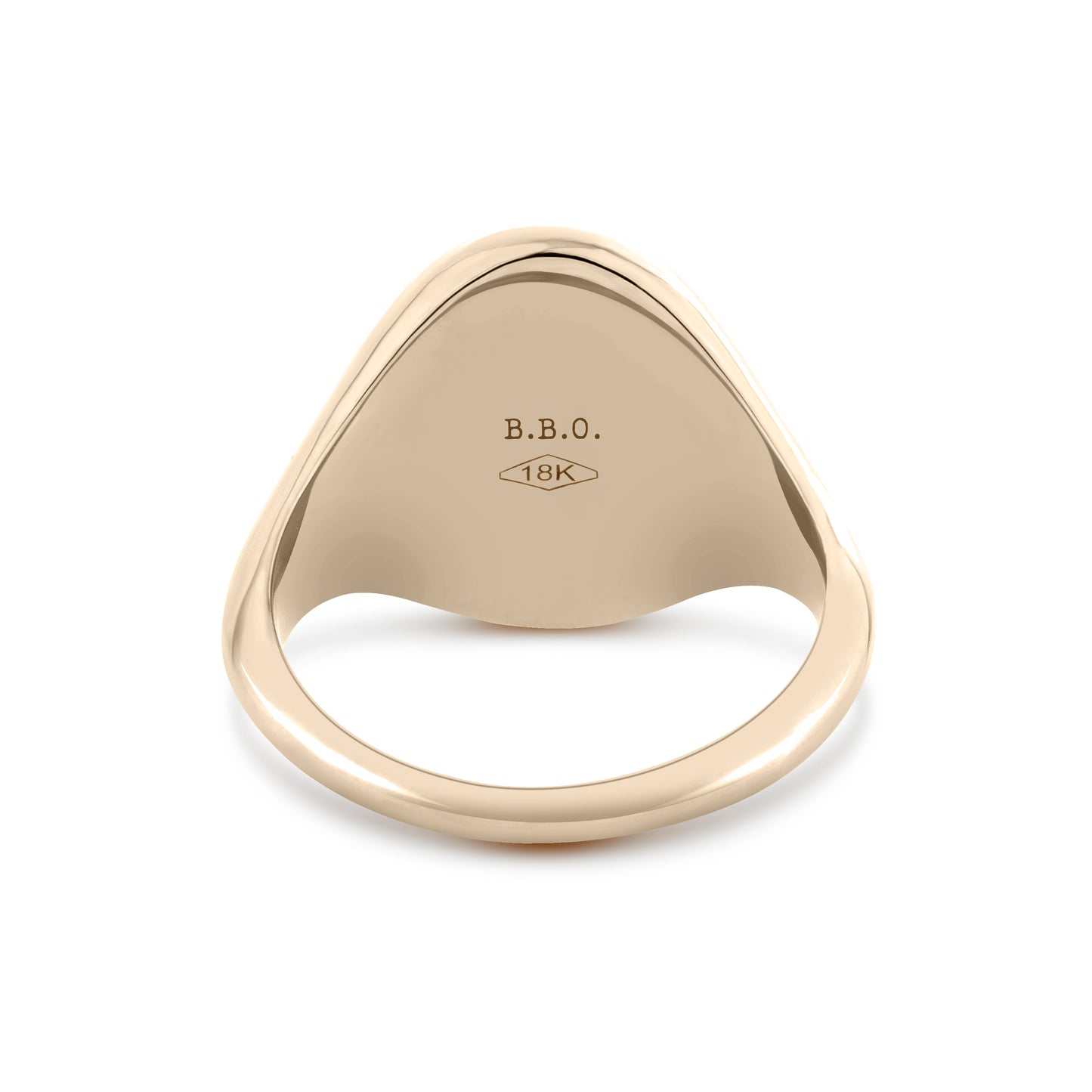 Oxford Oval Signet Ring (Standard) - White Gold