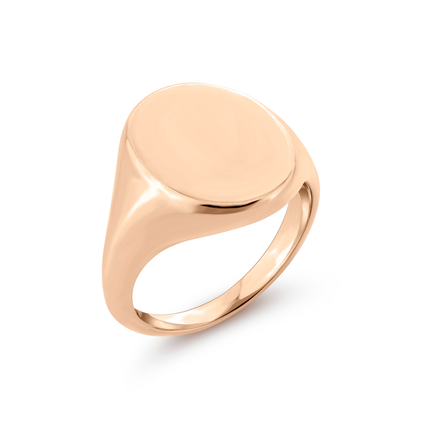 Oxford Oval Signet Ring (Standard) - Rose Gold