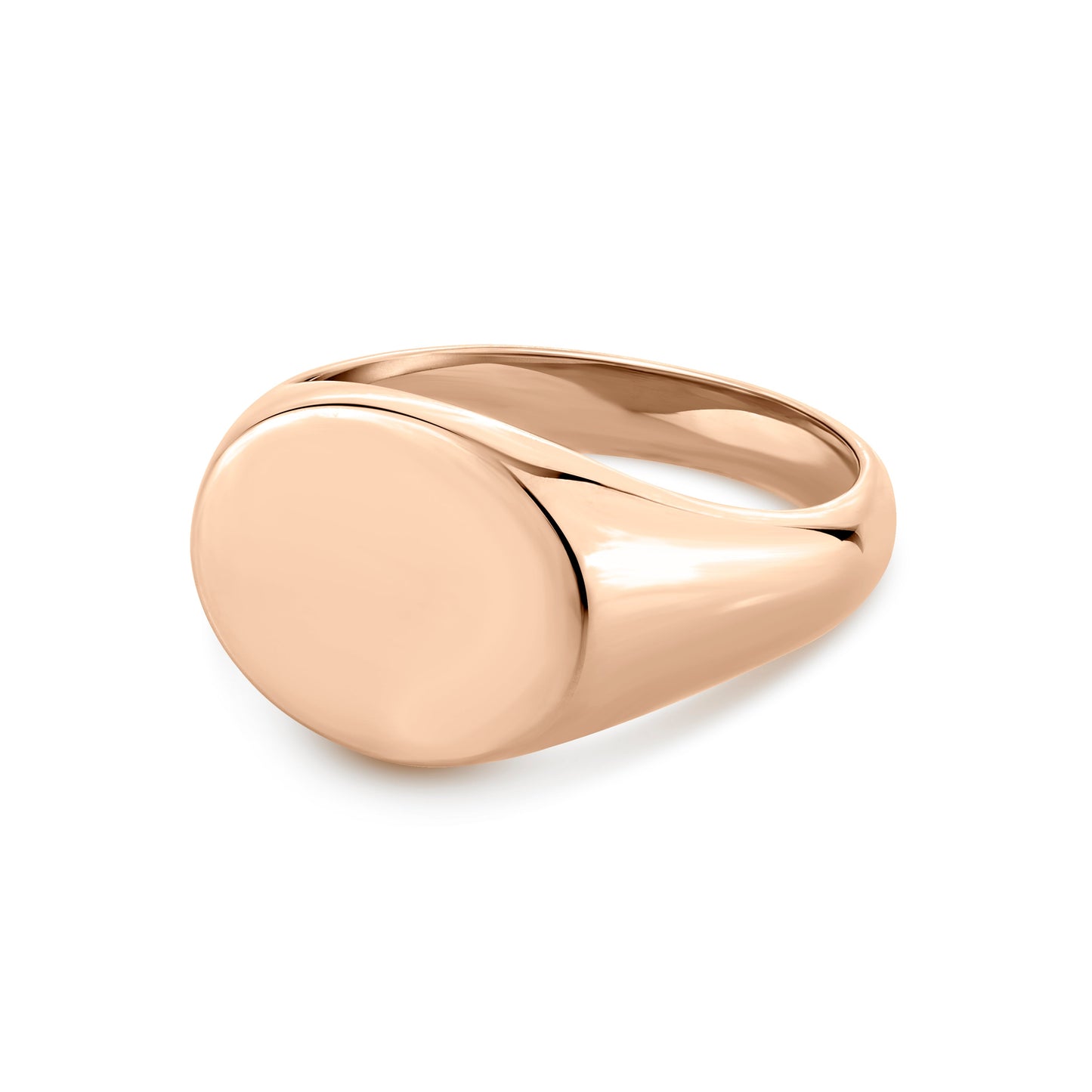Landscape Oval Signet Ring (Large) - Rose Gold