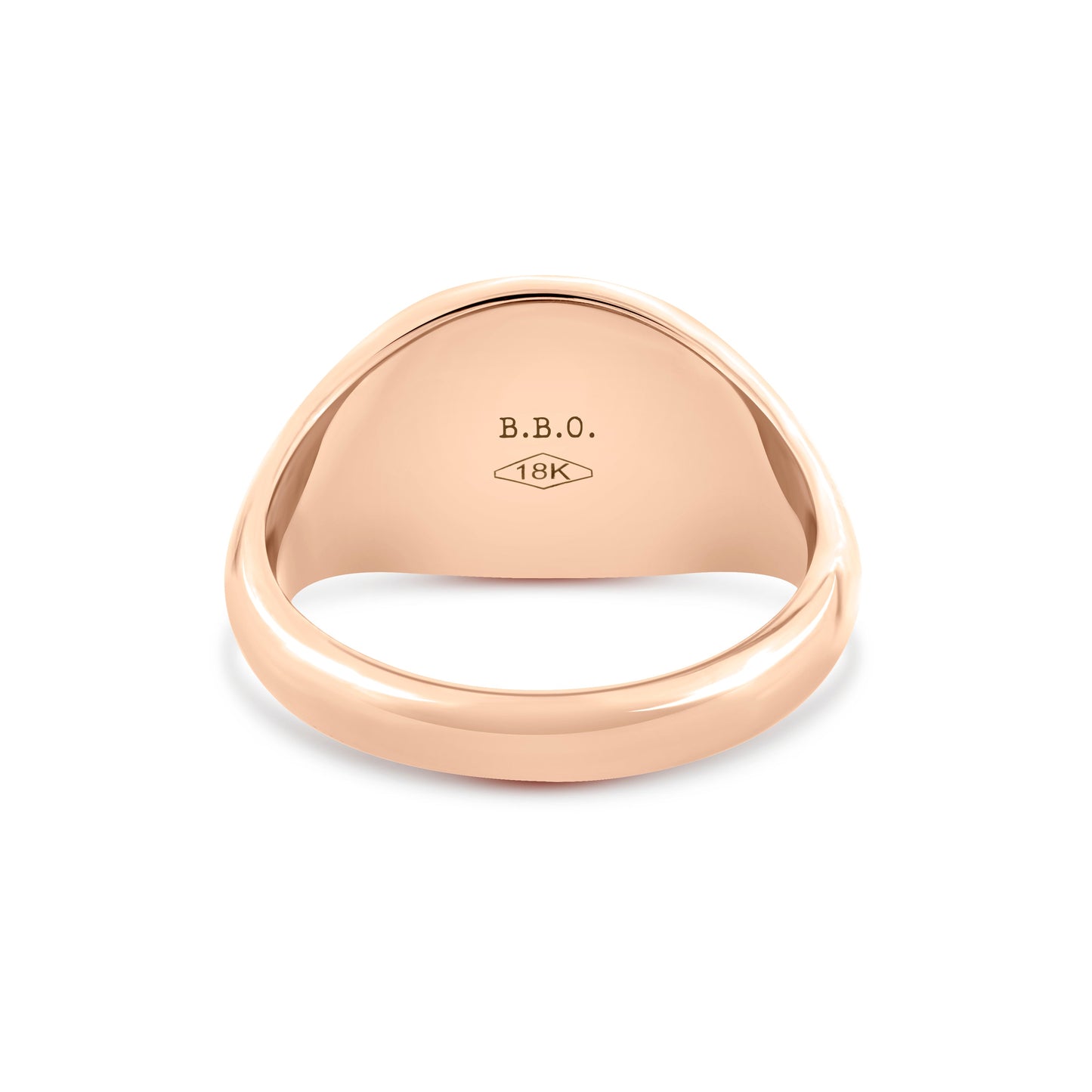 Landscape Oval Signet Ring (Large) - Rose Gold