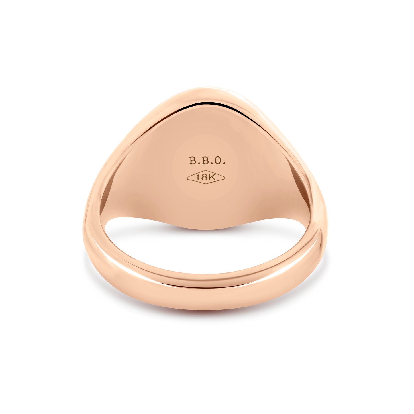 Round Signet Ring (Standard) - Rose Gold