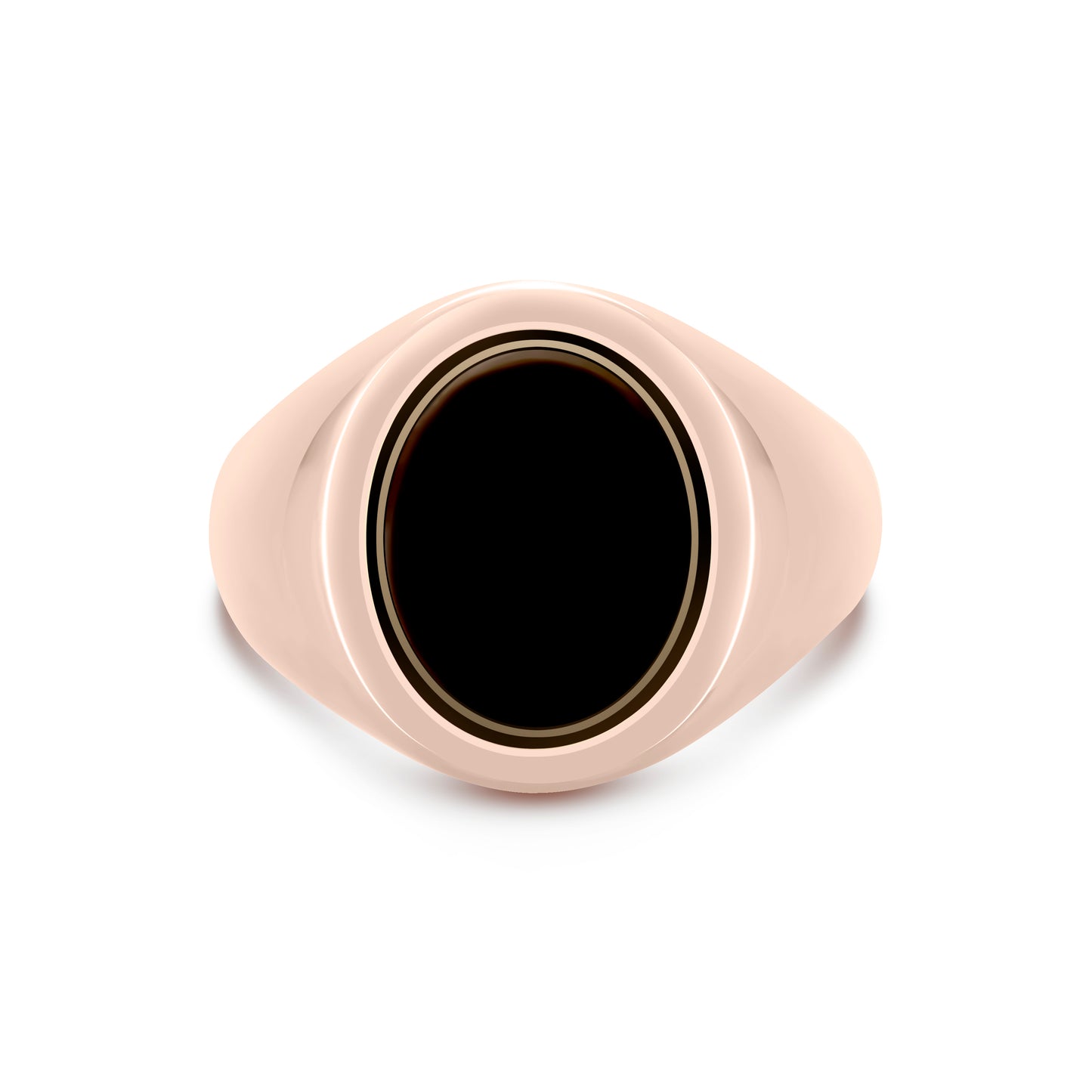 18K Gold Onyx Signet Ring
