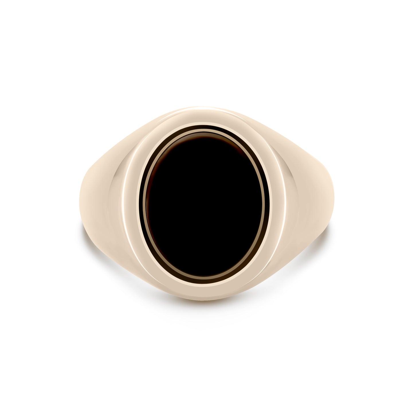 18K Gold Onyx Signet Ring