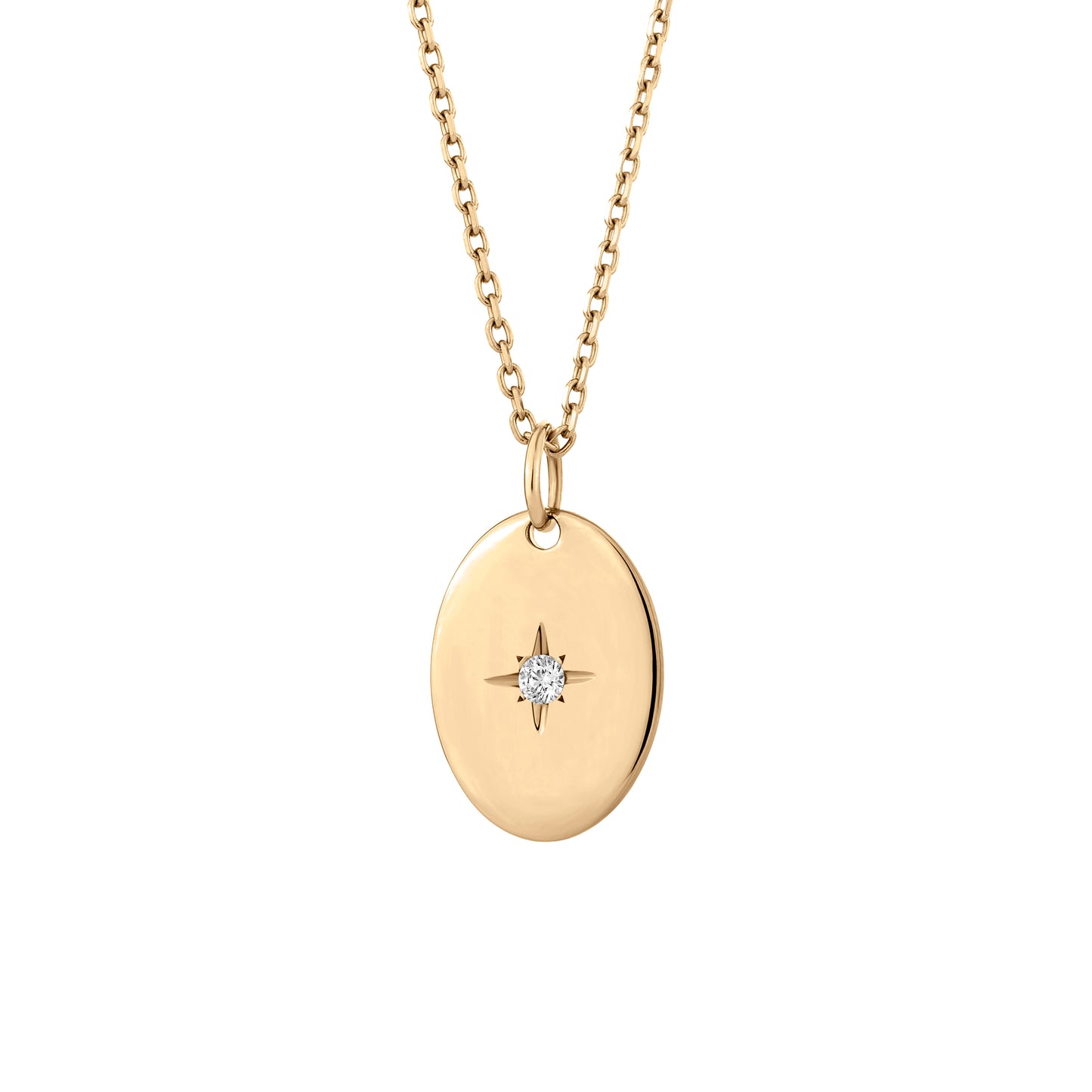 Oval Pendant (18K Yellow Gold)