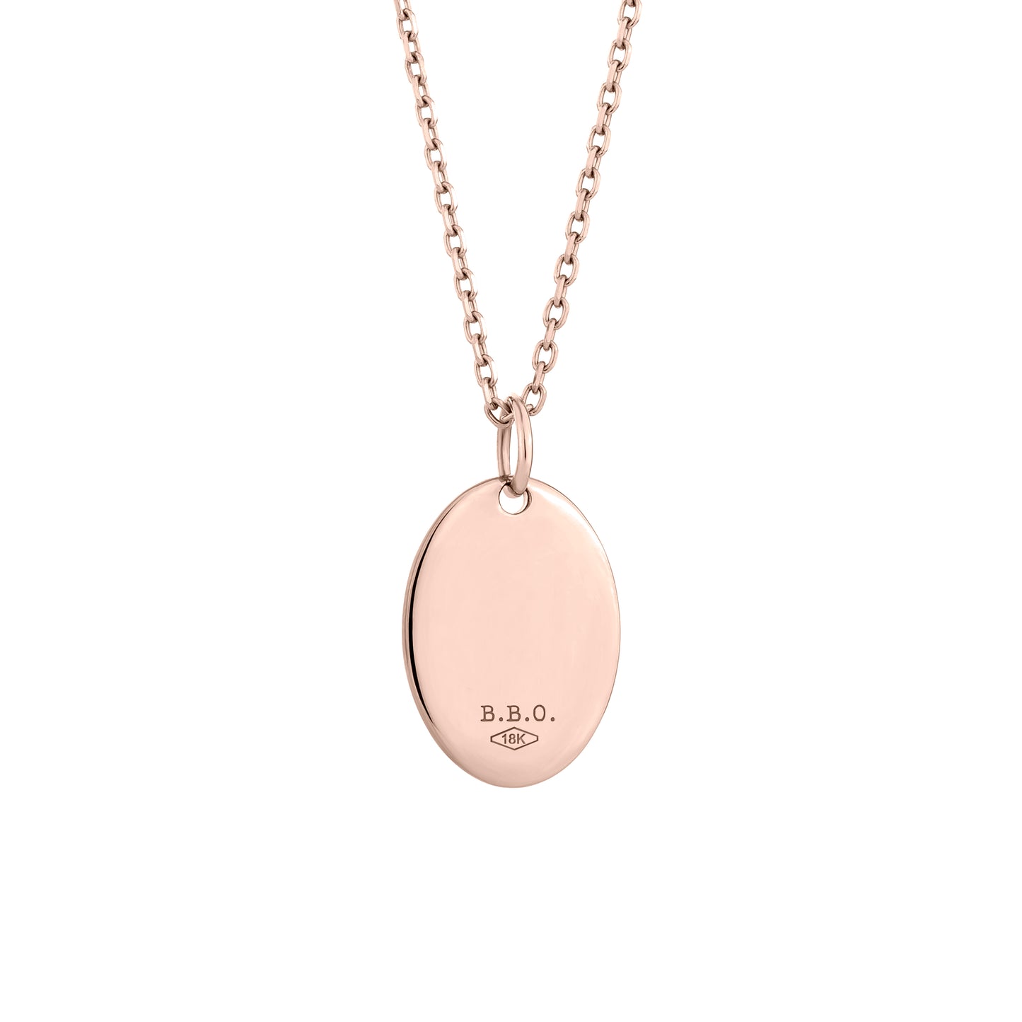 Oval Pendant (9K Rose Gold)