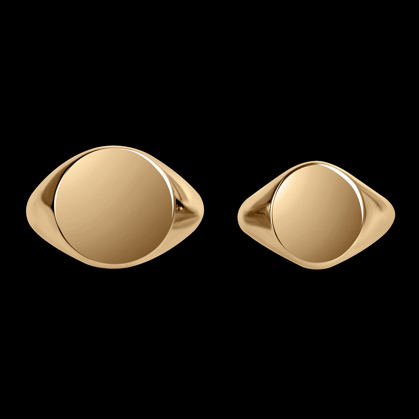Round Signet Ring (Standard) - Rose Gold