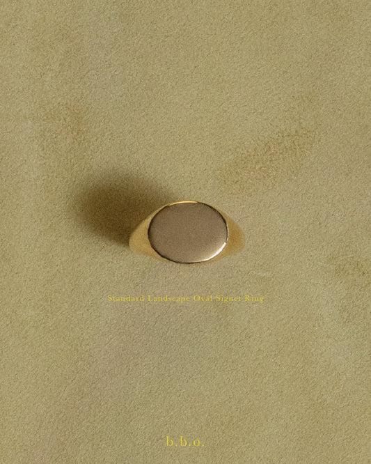 Landscape Oval Signet Ring