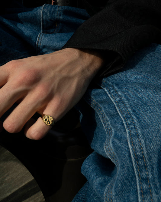 Landscape Oval Signet Ring