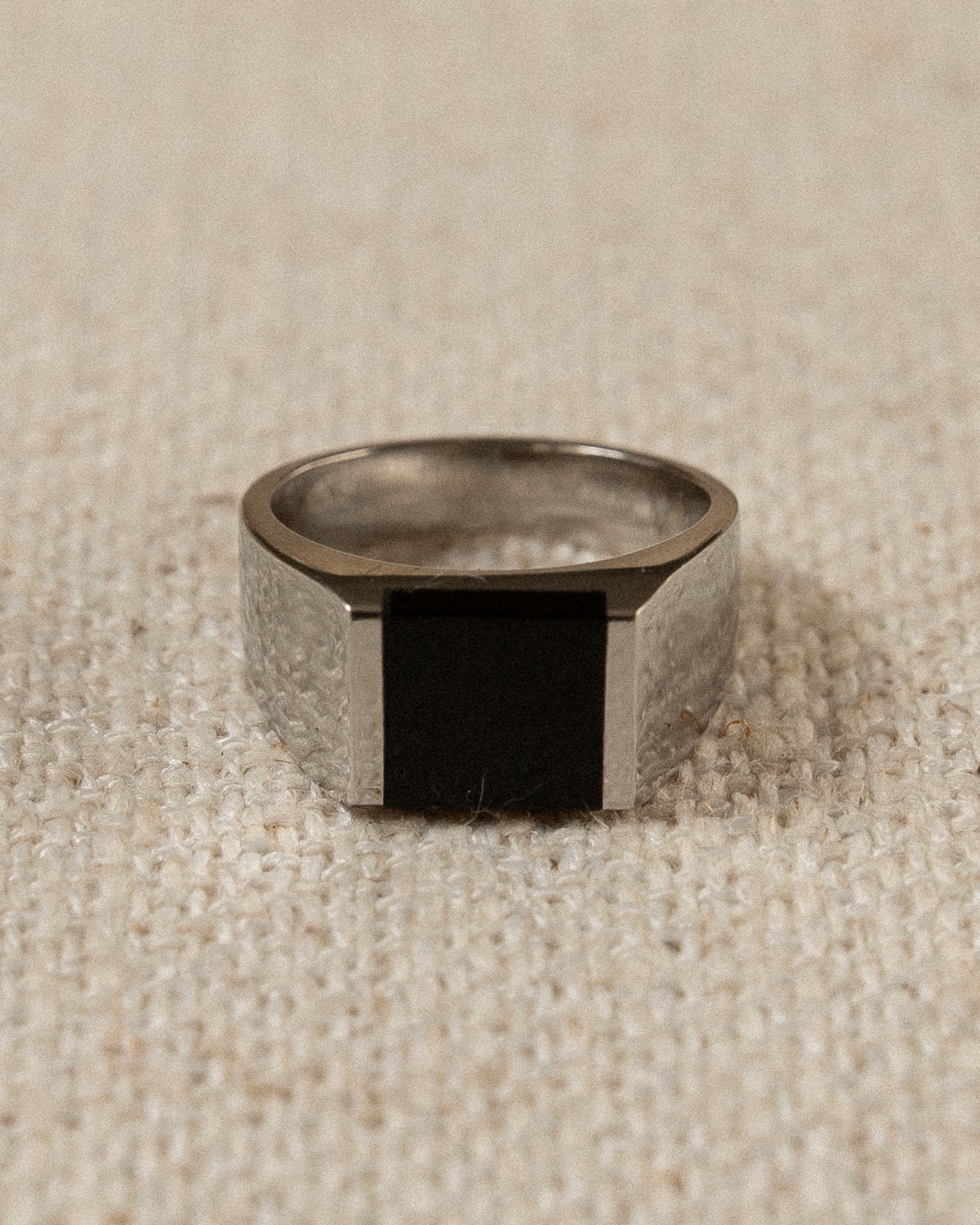 Onyx Square Ring - Mark & Metal