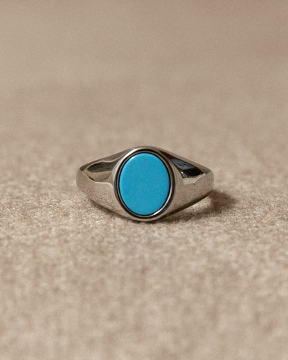 Turquoise Oval Ring - Mark & Metal
