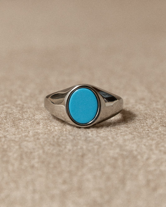 Turquoise Oval Ring - Mark & Metal
