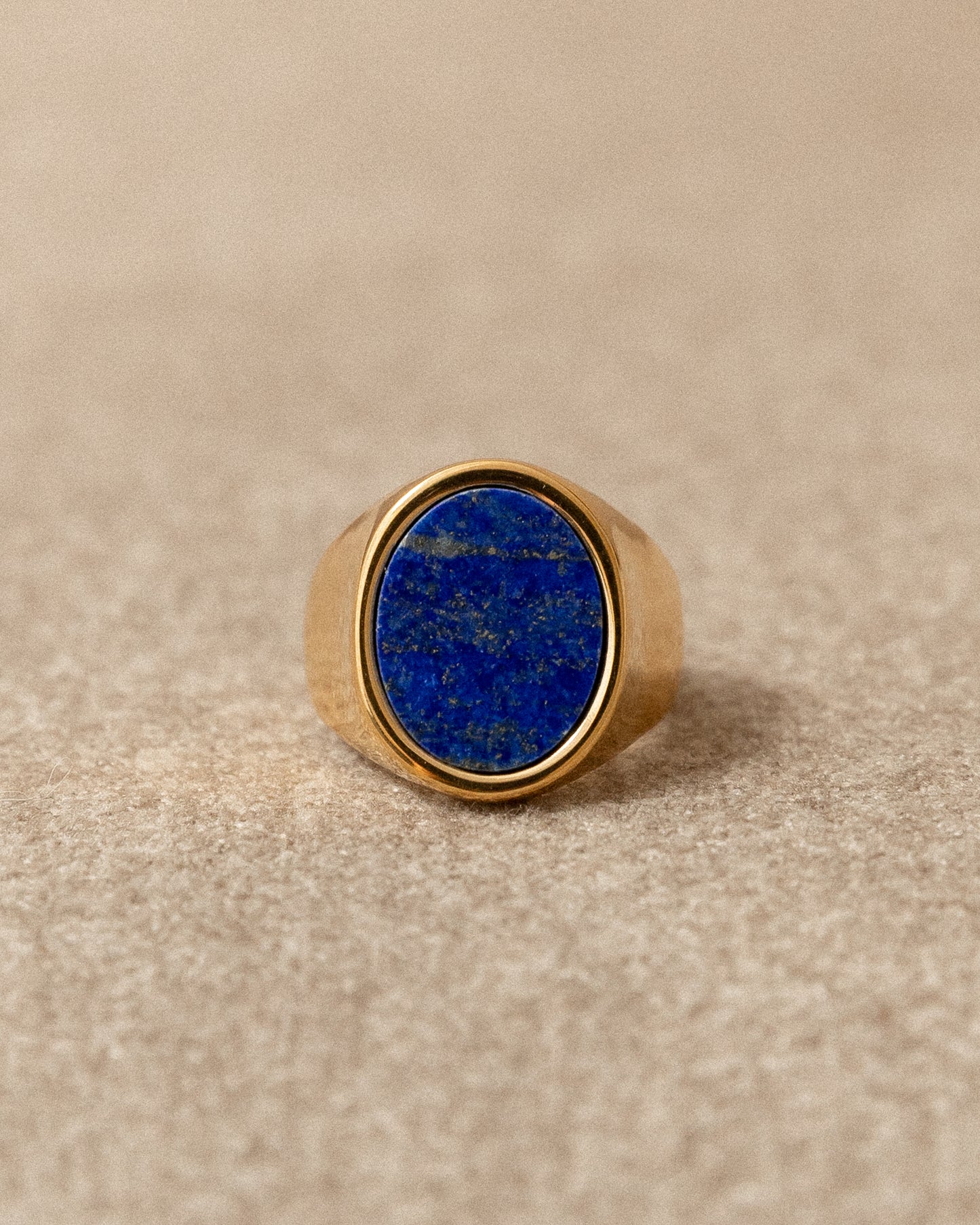 Extra Large Lapis Lazuli Oval Ring - Mark & Metal