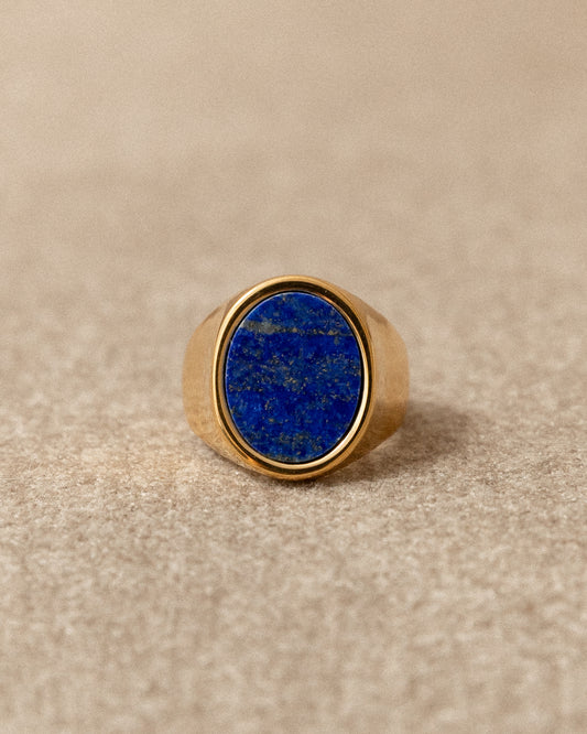 Extra Large Lapis Lazuli Oval Ring - Mark & Metal
