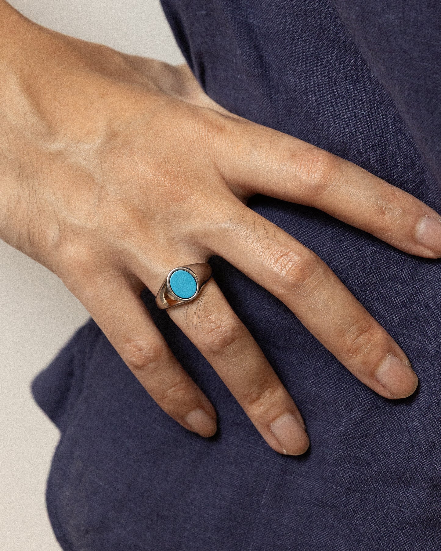 Turquoise Oval Ring - Mark & Metal