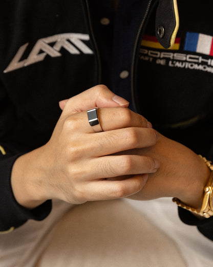 Onyx Square Ring - Mark & Metal
