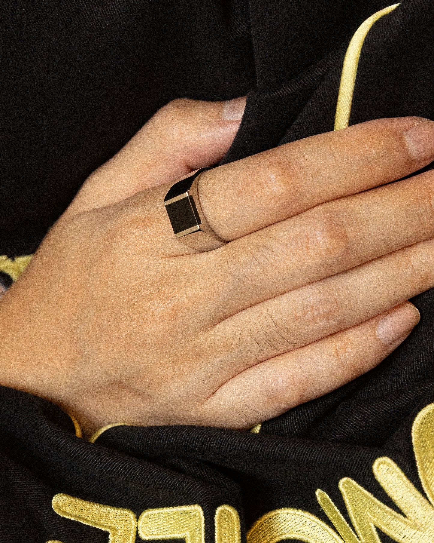 Onyx Square Ring - Mark & Metal