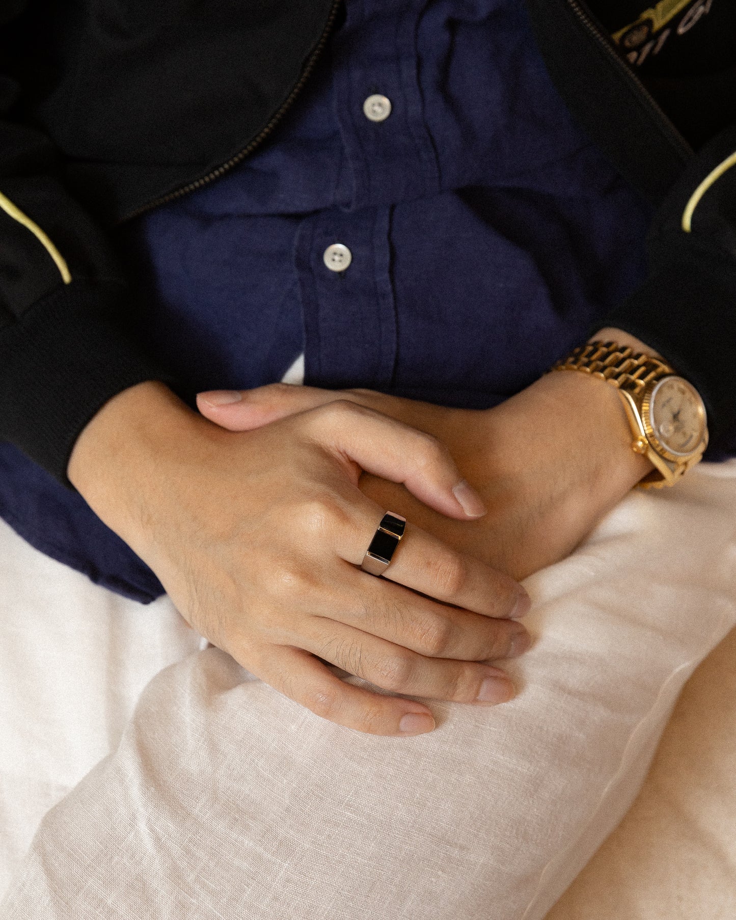 Onyx Square Ring - Mark & Metal