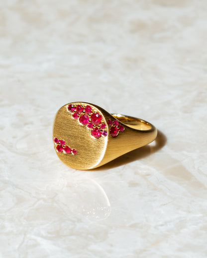 Sterling Silver (Gold Vermeil) JW Ring 2.0 (Ruby)