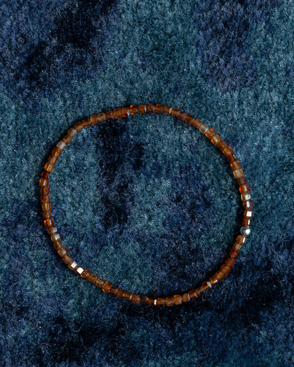 The January - Hessonite Garnet Bracelet (~2.5mm)