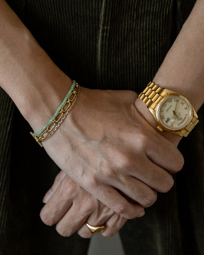 The August - Chrysoprase Bracelet (~2.5mm)