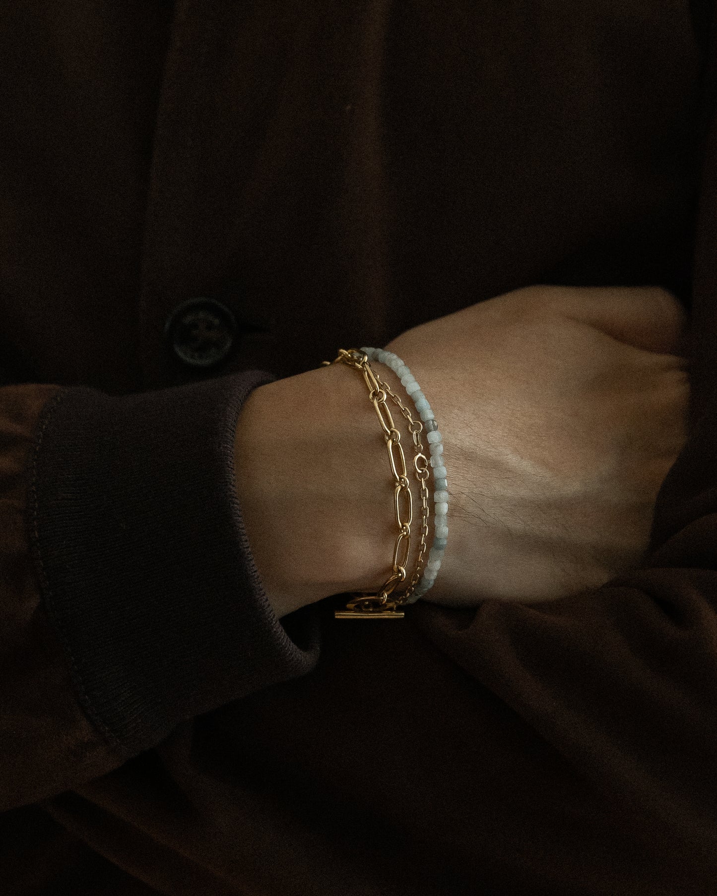 The March - Aquamarine Bracelet (~3mm)